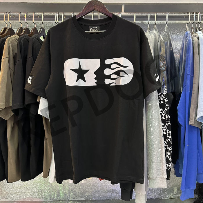[buy more save more] Running Man Letter Abstract Print Tee 2 colors