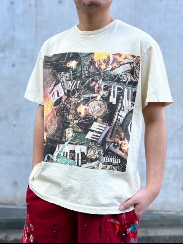 1:1 quality version Scrap Musical Instrument Letter Print Tee