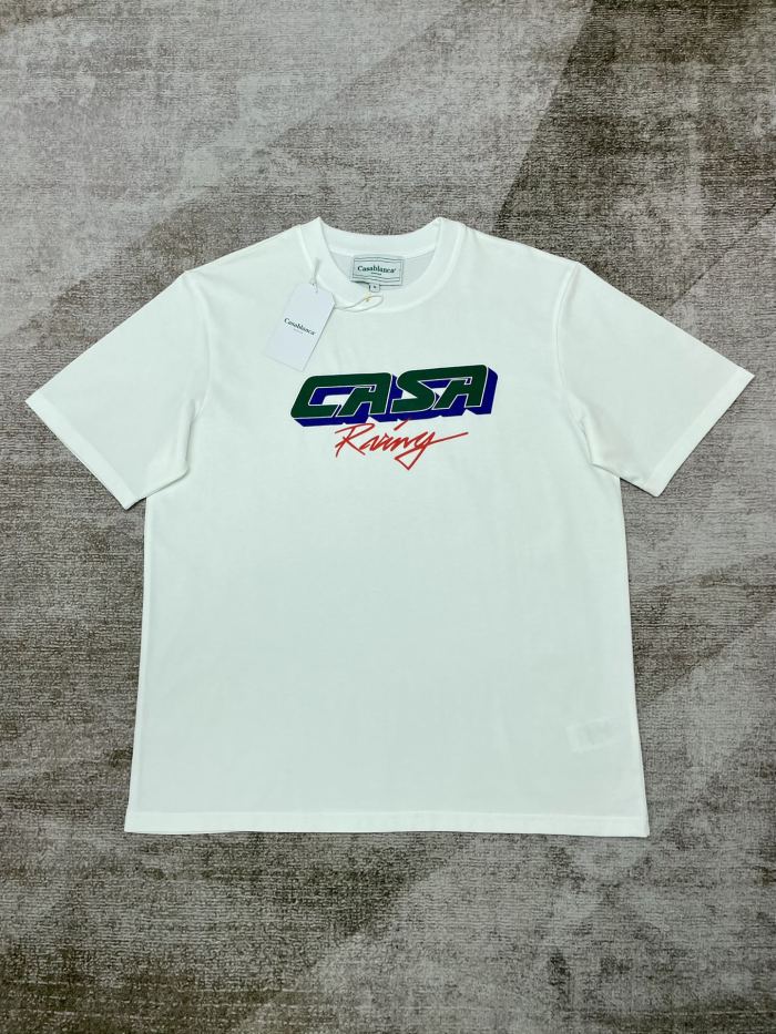 1:1 quality version CASA three-dimensional logo creative hand-painted letters tee 2 colors