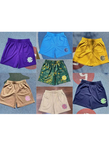 [buy more save more]  New Version 1:1 quality Eric Emanuel multicolour logo mesh pure color shorts style 2