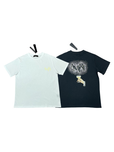 1:1 quality version Wine Glasses With Rhinestones Monogram Print  tee 2 colors