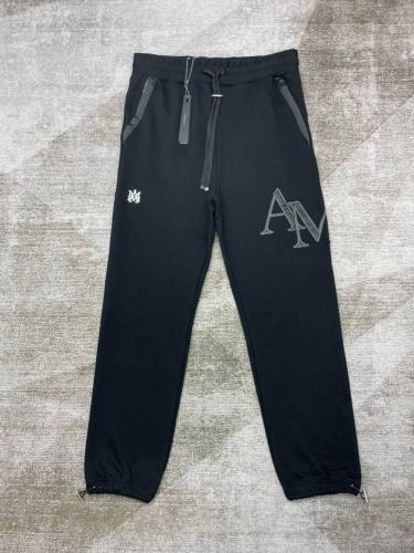 1:1 quality version Monogram Leather Embroidered Logo Casual Pants