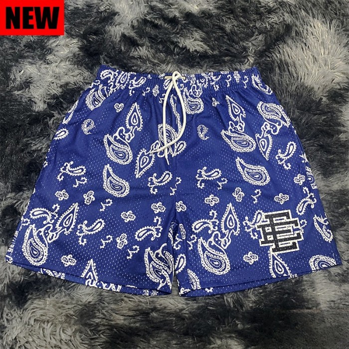 [50% Off]Eric Emanuel  Cashew Flower Black Alphabet Printed Sweat Shorts 6 colors 25517362