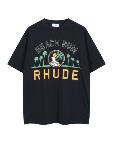 Beach Holiday Letter Slogan Vintage Crackle Print Tee