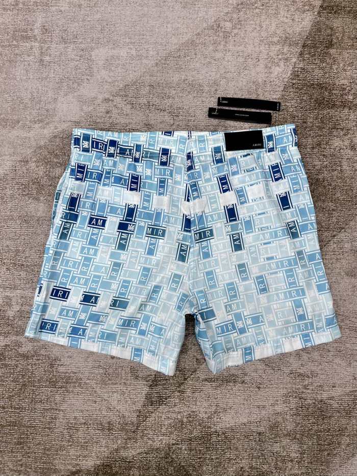 1:1 quality version Blue and White Checkerboard Print Short Shirt & Shorts set