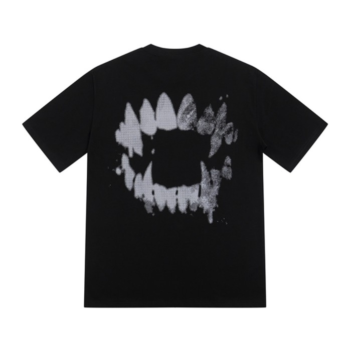 [50% Off]Simple letter back teeth print tee 3 colors 25869673