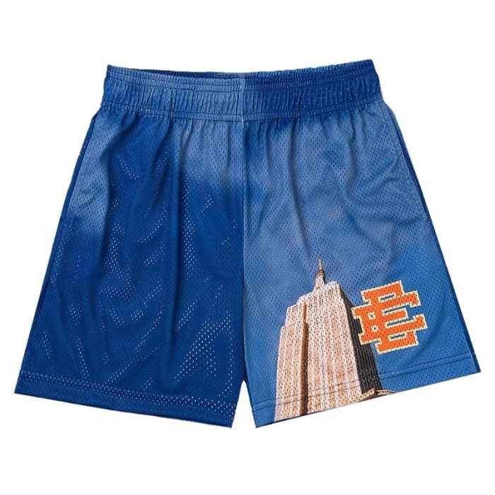  Urban Architecture Print Breathable Shorts