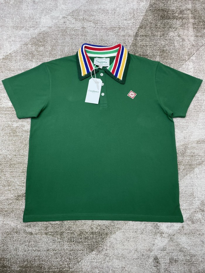 1:1 quality version Collar colour blocked simple polo shirt 4 colors