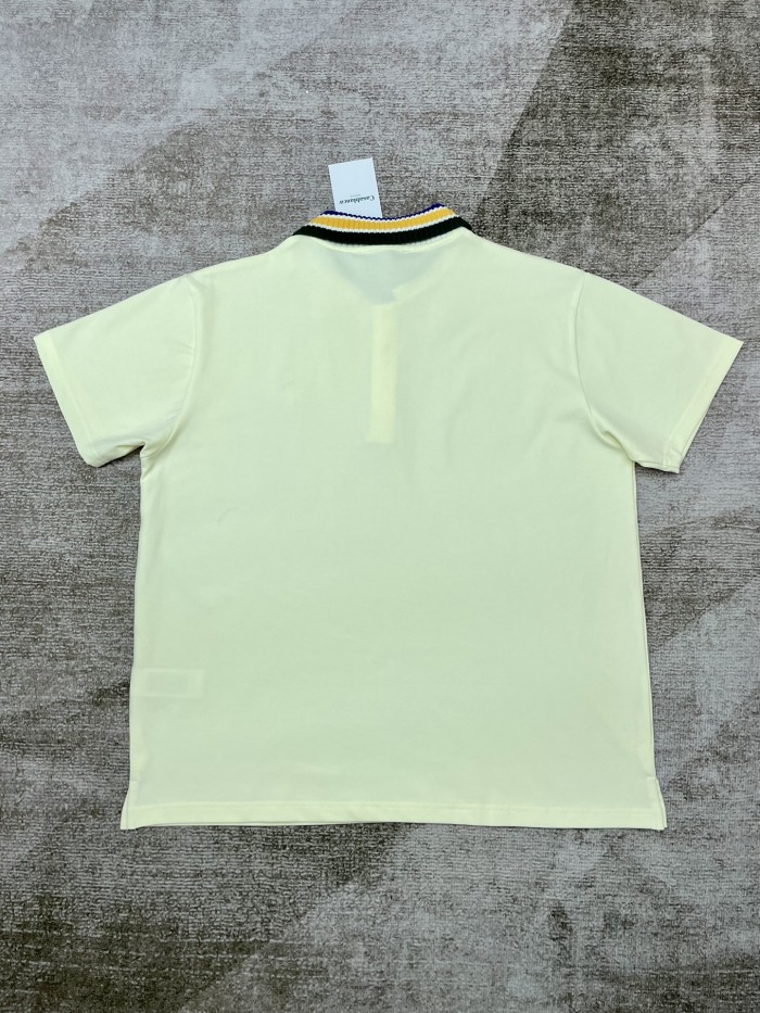 1:1 quality version Collar colour blocked simple polo shirt 4 colors