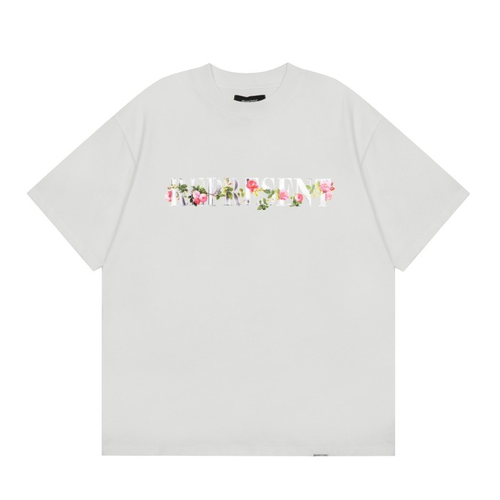 Copy Floral Metallic Big R Bird Print tee 2 colors