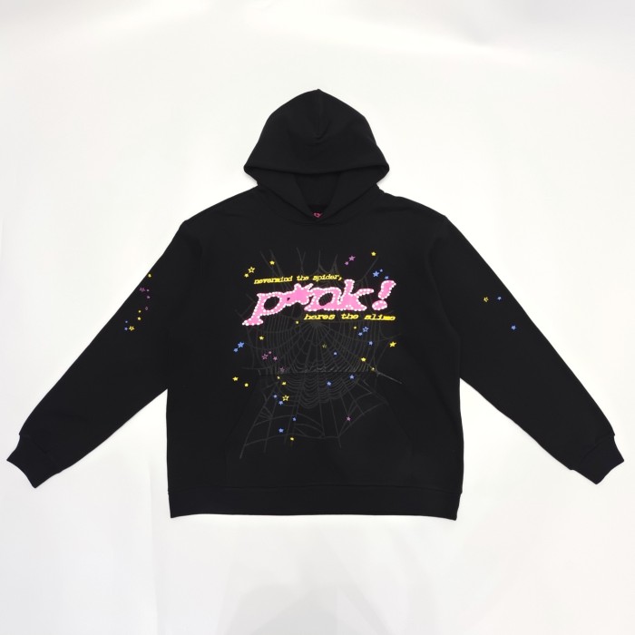 1:1 quality version Pink Letter Star Spider Web Hoodie & Pants Set