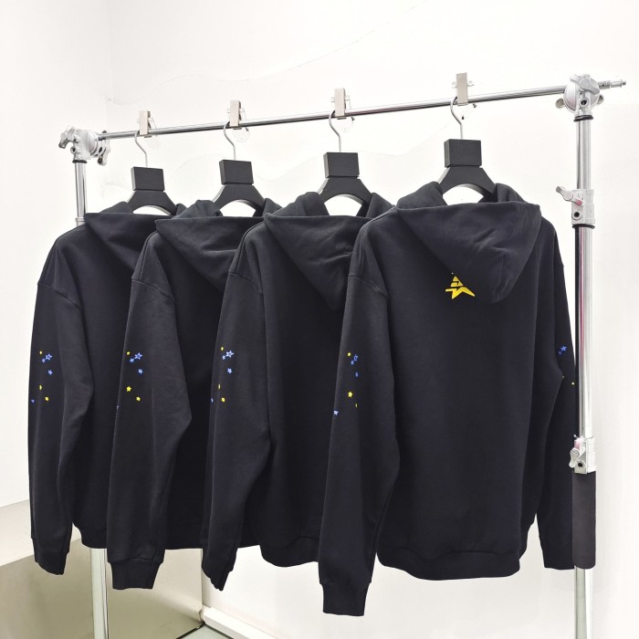1:1 quality version Pink Letter Star Spider Web Hoodie & Pants Set