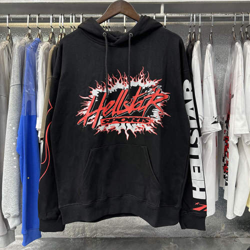 Flame Red Label Letter Logo Print Hoodie & Pants set