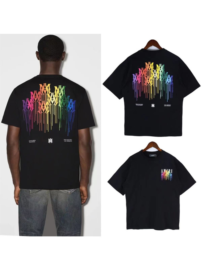 [50% Off]Colourful Ink Splash Graffiti Flow Paint Tee 2 colors 25893111