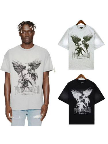 Angel Fighting Letter Print tee 2 colors