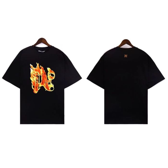 [50% Off]Palm Angels Classic Flame Letter Logo tee 2 colors 25893199