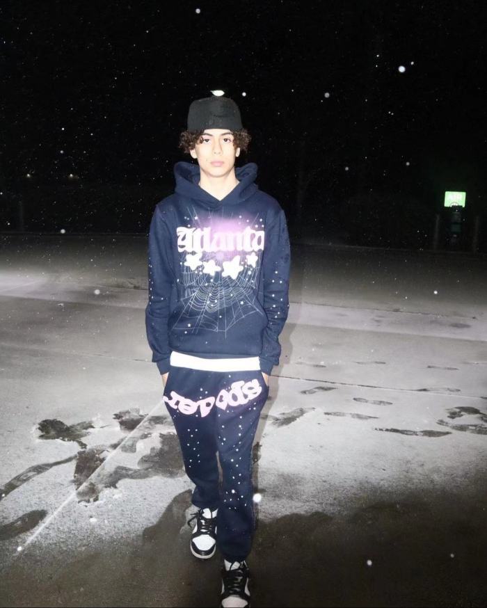 1:1 quality version At lanta Pink Letter White Hoodie & Pants Set