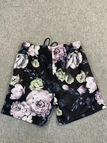 Dark shorts with large flowers-