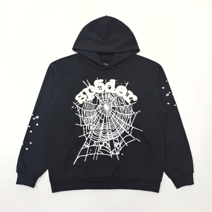 [Buy One Get One Free] 1:1 quality version White Stars Spiderweb Foam Letter Print Hoodie & Pants Set