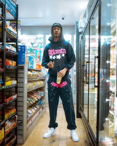 1:1 quality version At lanta Pink Letter White Hoodie & Pants Set