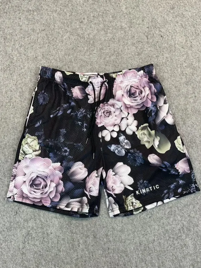 [50% Off]Dark shorts with large flowers 19792469