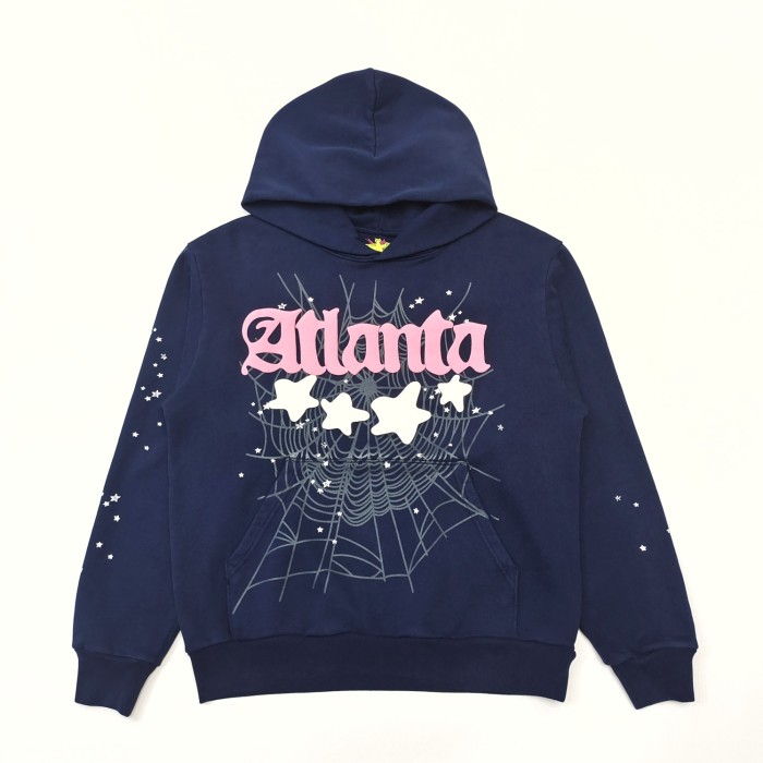 1:1 quality version At lanta Pink Letter White Hoodie & Pants Set