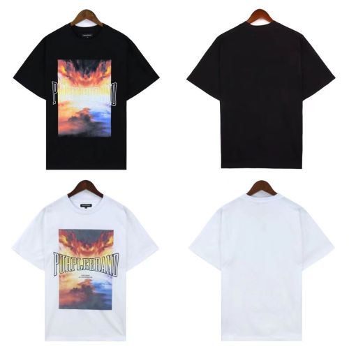 Fiery Cloud Photo Frame Letter Print tee 2 colors