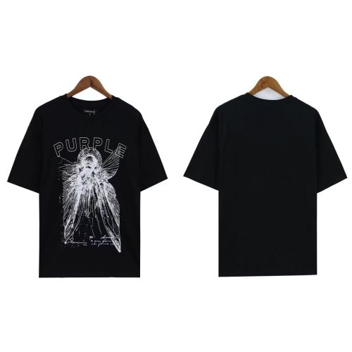 Hollow out large letters abstract character print tee 2 colors