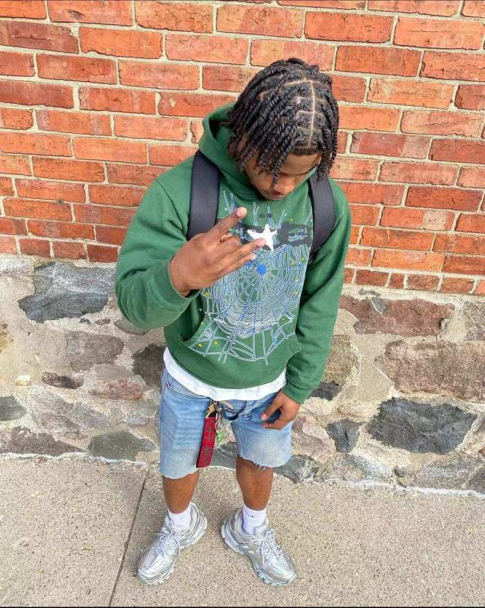 1:1 quality version Army Green Starfish Spider Web Hoodie & Pants Set