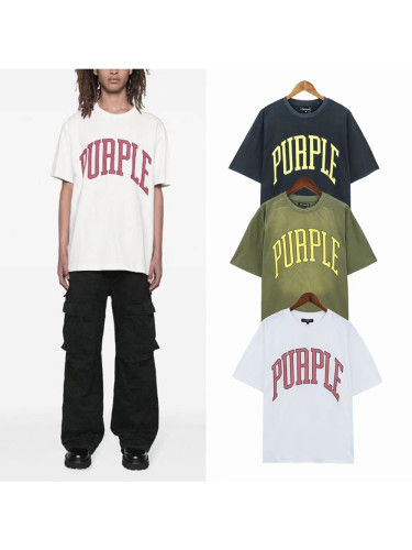 Scalloped Letter Printed Washed tee 3 colors