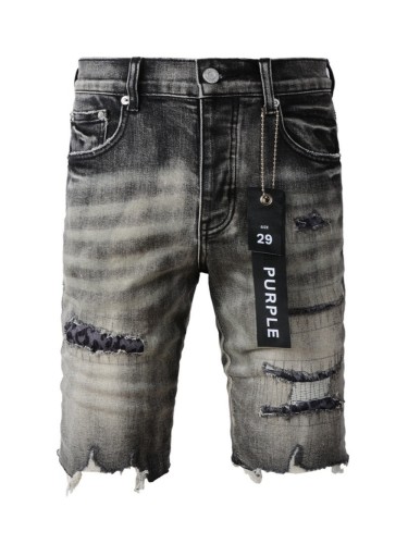 1:1 quality version Torn Leg Patch Denim Shorts