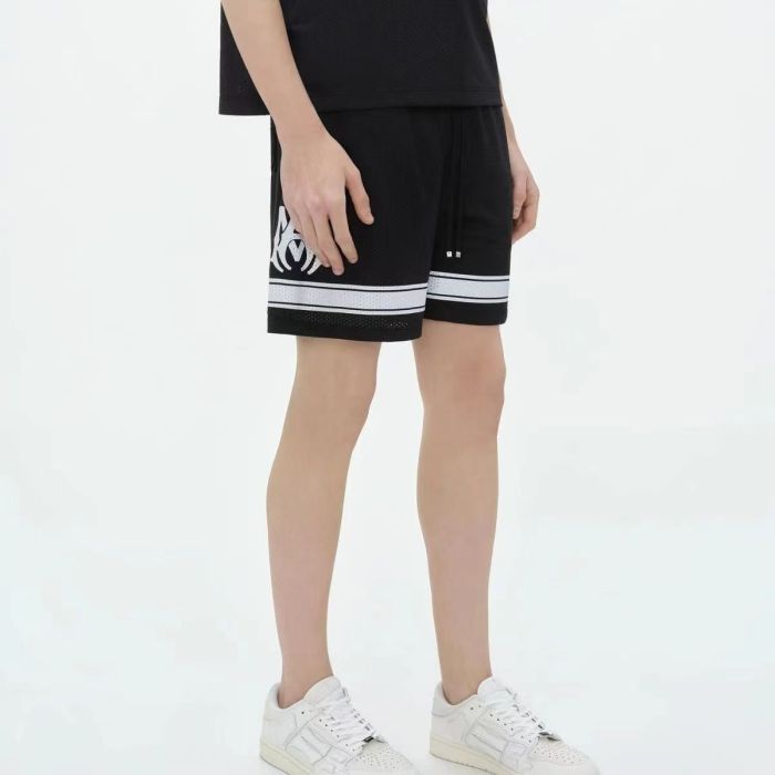 [50% Off]Mesh 22 Letter Print Shorts 25933119