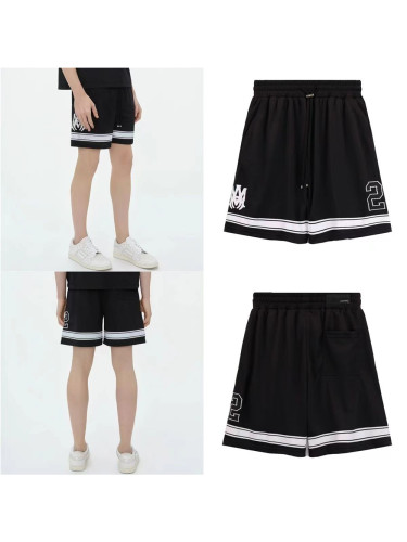 Mesh 22 Letter Print Shorts