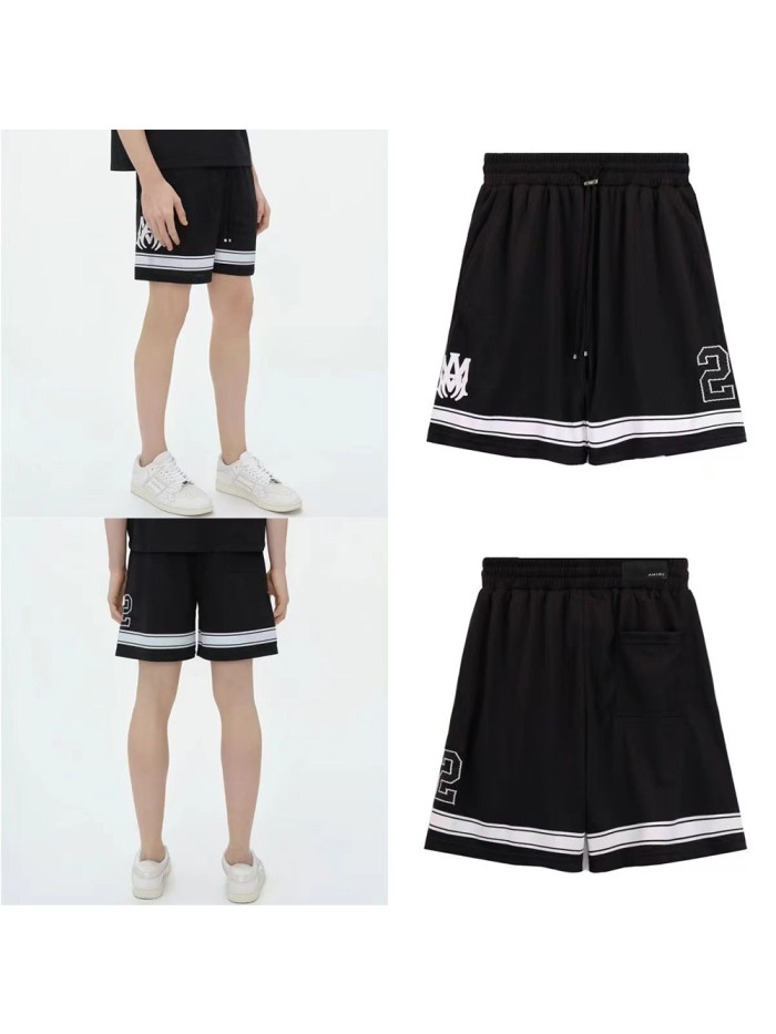 [50% Off]Mesh 22 Letter Print Shorts 25933119
