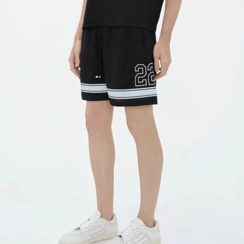 Mesh 22 Letter Print Shorts