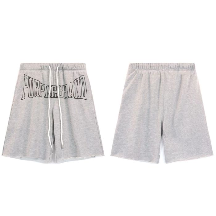 Classic Monogrammed Raw Edge Cotton Shorts 2 colors