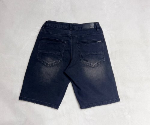 1:1 quality version Knife Cut Patch Letter Logo Denim Shorts