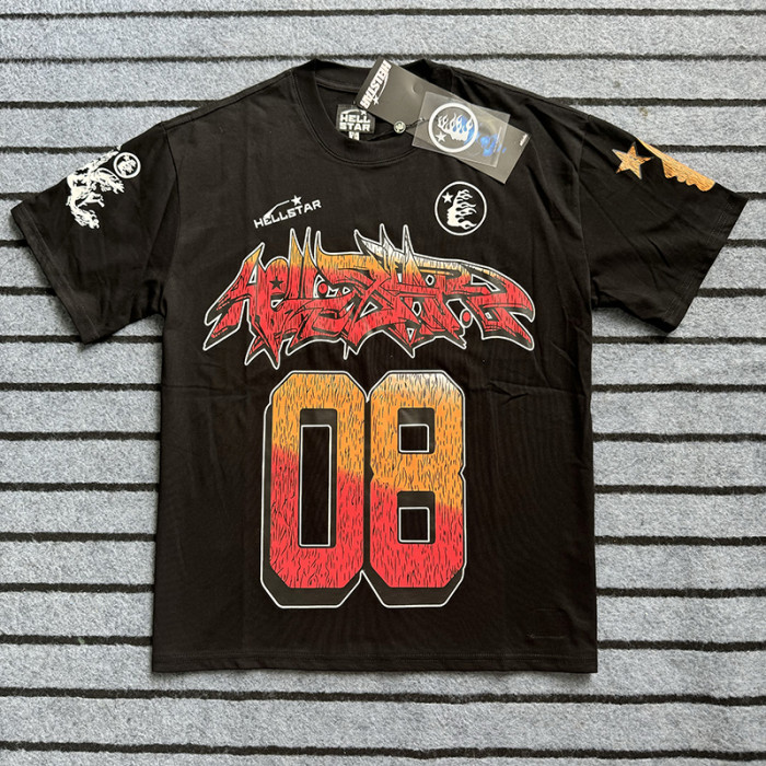 Gradient number 08 logo print Tee 2 colors