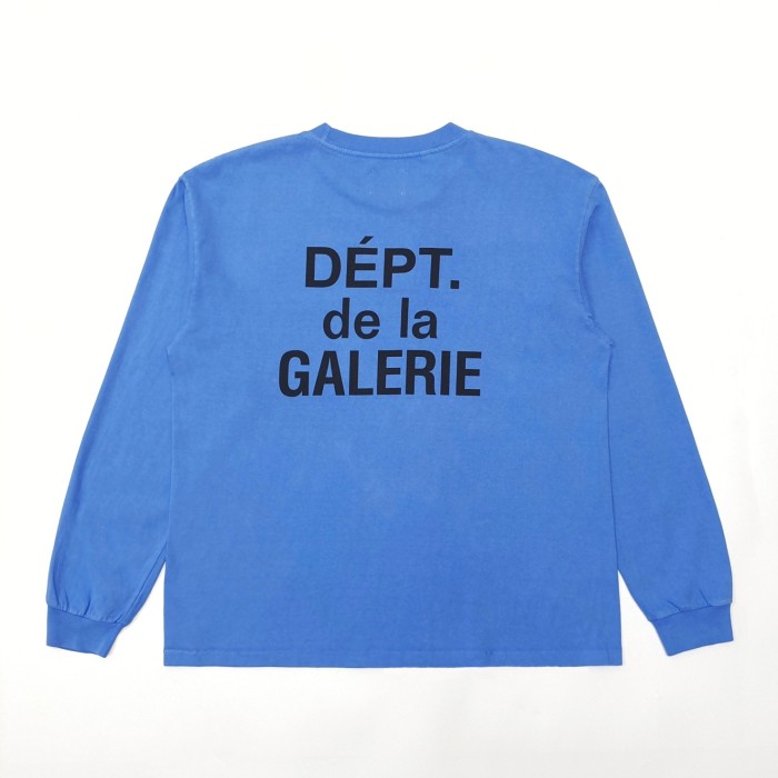 [Big & Tall for weights up to 260 lbs]1:1 quality version Chest Pocket French Letter Logo Long Sleeve T-Shirt 3 colors