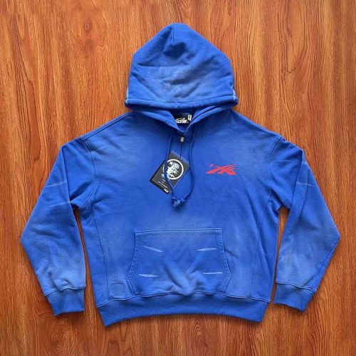 Red Letter Logo Print Washed Version hoodie & pants set