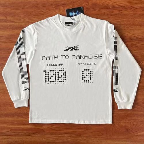1:1 quality version led score display letter print long sleeve t-shirt 2 colors