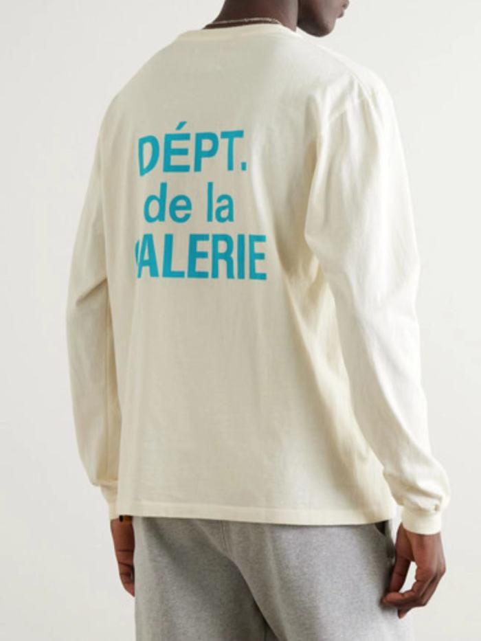 [Big & Tall for weights up to 260 lbs]1:1 quality version Chest Pocket French Letter Logo Long Sleeve T-Shirt 3 colors