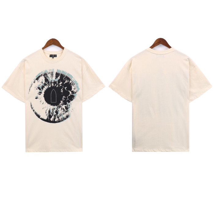 Chest abstract big eyes printed tee