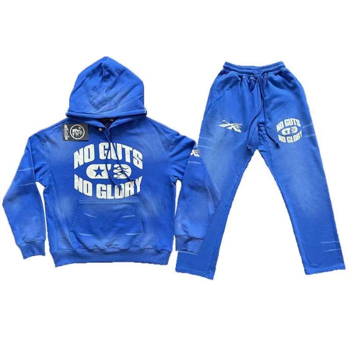 [buy more save more]  1:1 quality version Mud print washed version vintage hoodie & pants set