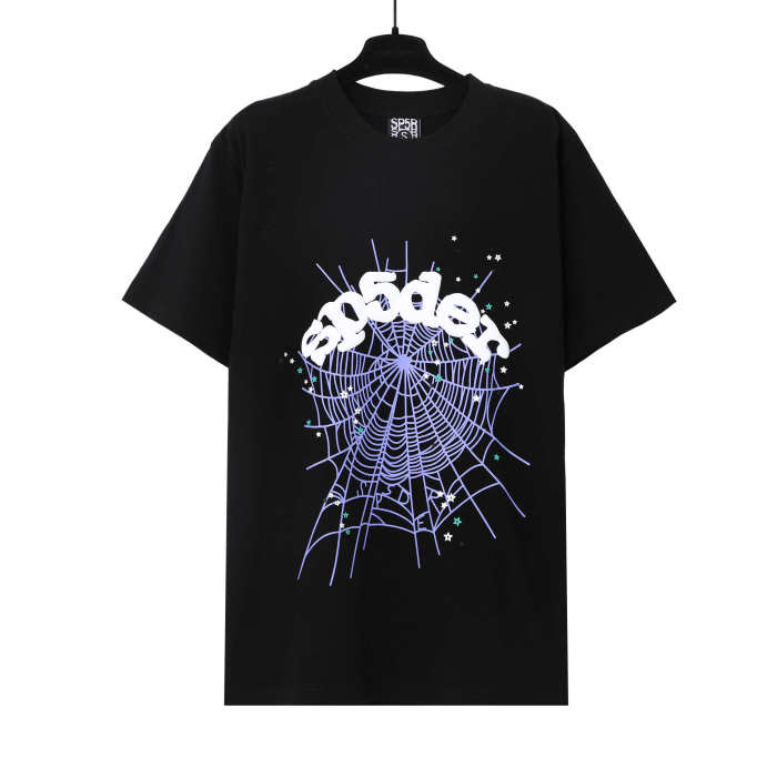 Classic Foam Letter Spider Web Print Tee 5 colors