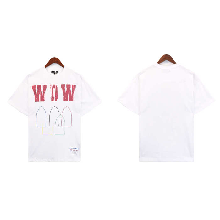 Colourful Overlapping Bullet Letter Print tee