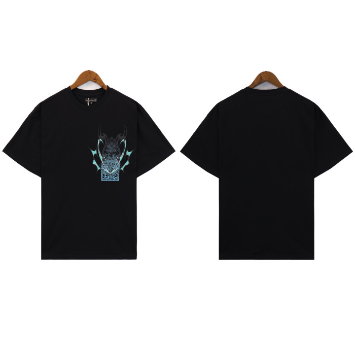 Blue Black Bullet Devil Print tee