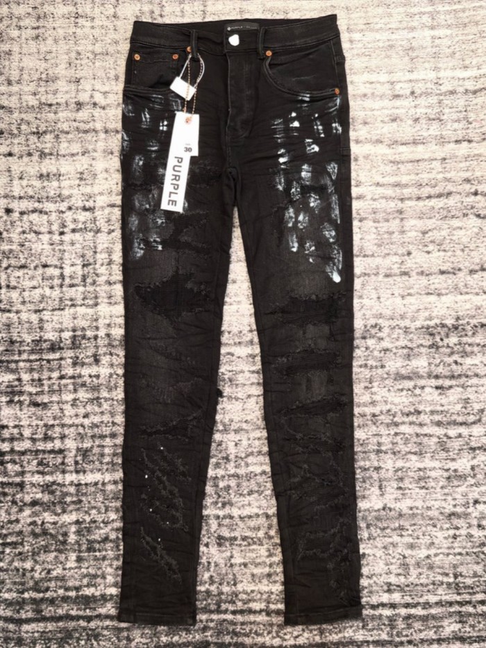 [buy more save more] 1:1 quality version Reversible ripped and inked jeans
