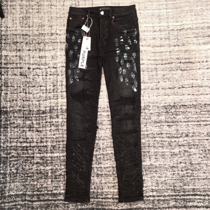 [buy more save more] 1:1 quality version Reversible ripped and inked jeans