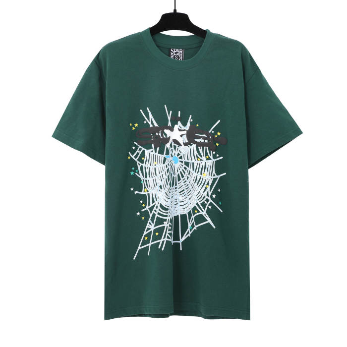 Foam Letter Spiderweb Star Print  Tee